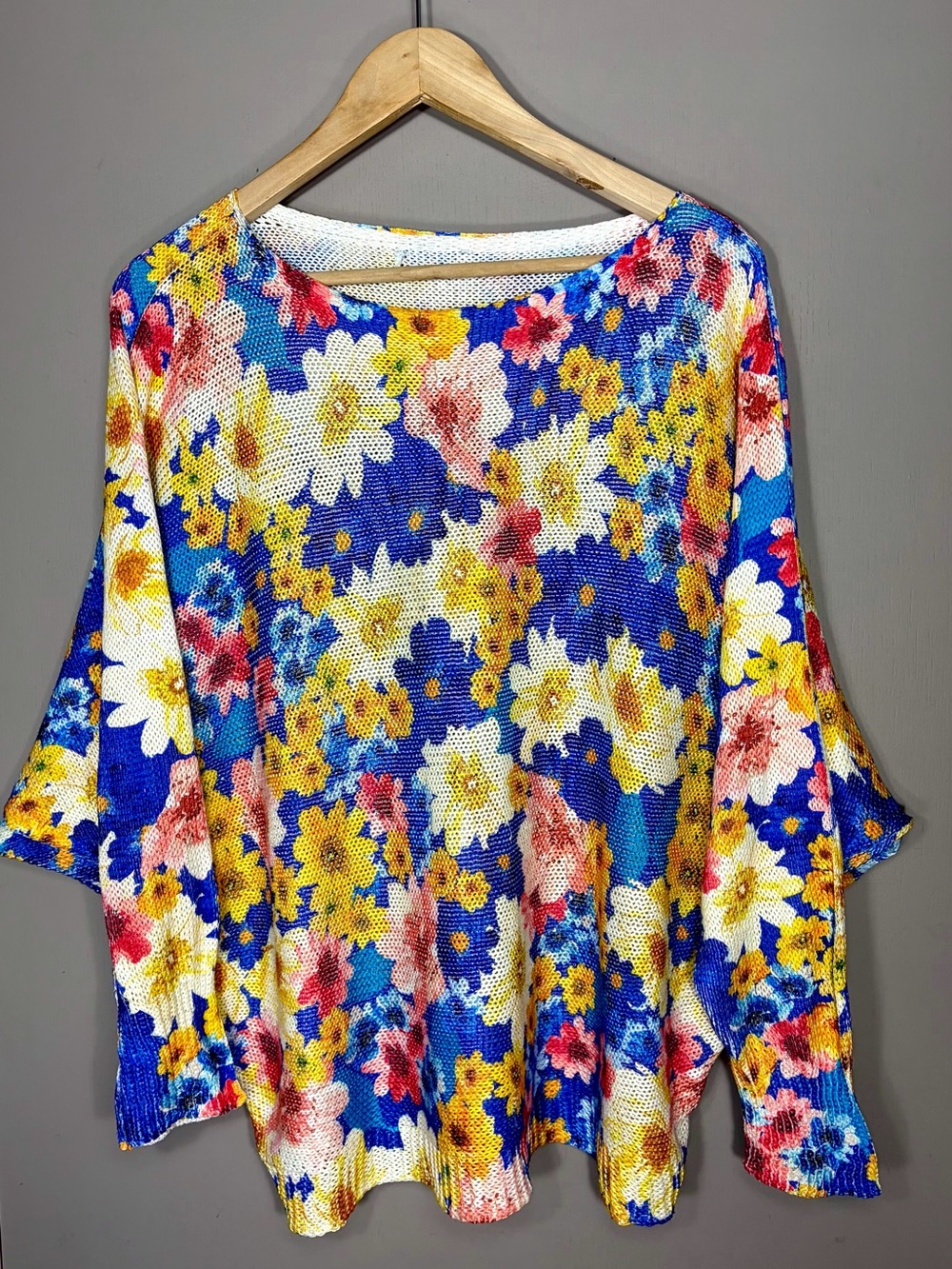 ELIZABETH SCOTT Floral Knit Pullover